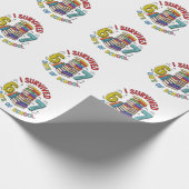 I Survived 6 7 Days of School 100th Days Of School ラッピングペーパー (角)