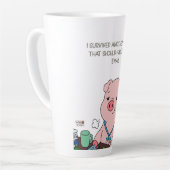 I Survived Another Meeting カフェラテマグ (左アングル)