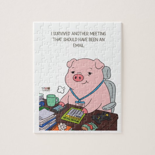 I Survived Another Meeting ジグソーパズル (縦)