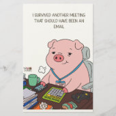 I Survived Another Meeting 便箋 (正面)
