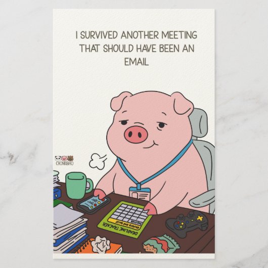 I Survived Another Meeting 便箋 (正面)
