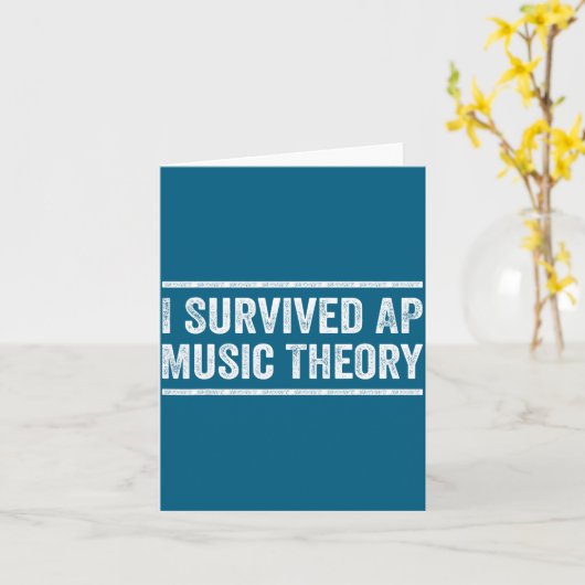 I Survived Ap Music Theory Funny Ap Examination Qu カード (黄色い花)
