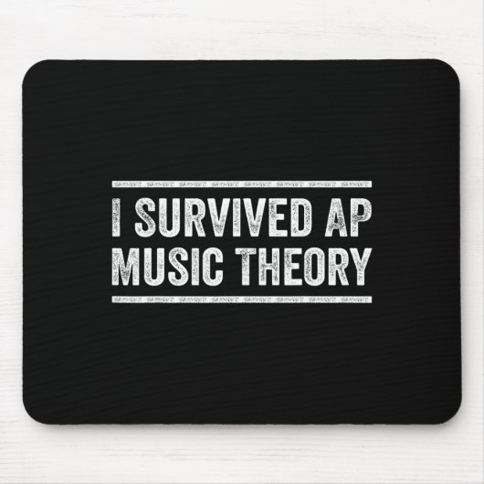 I Survived Ap Music Theory Funny Ap Examination Qu マウスパッド (正面)
