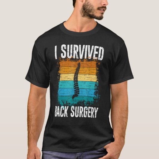 I Survived Back Surgery  Scoliosis Warrior Awarene Tシャツ (正面)
