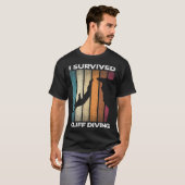 I Survived Cliff Diving Cliff Dive Cliff Jumping T Tシャツ (正面フル)