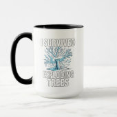 I Survived Exploding Trees Midwest Snow Storm Funn マグカップ (左)
