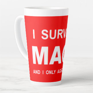 I Survived MAGA カフェラテマグ