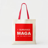 I Survived MAGA トートバッグ (正面)