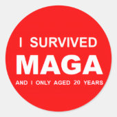 I Survived MAGA  ラウンドシール (正面)