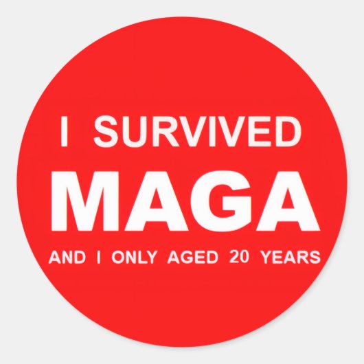 I Survived MAGA  ラウンドシール (正面)