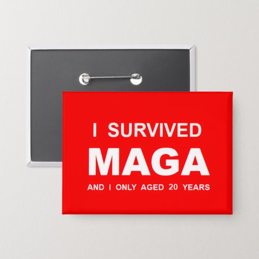 I Survived MAGA  缶バッジ (正面/裏面)