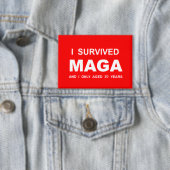 I Survived MAGA  缶バッジ (インサイチュ)