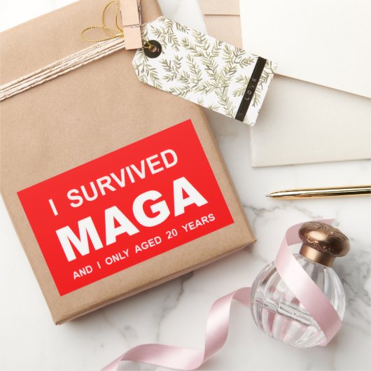 I Survived MAGA  長方形シール (ギフト)