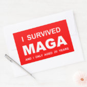 I Survived MAGA  長方形シール (封筒)