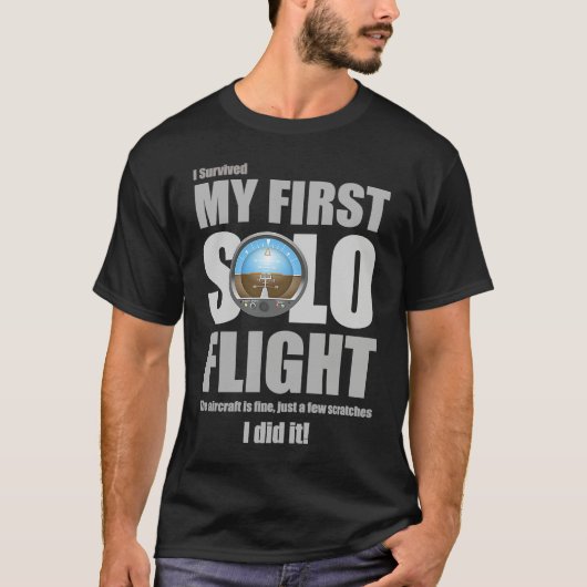 I Survived My First Solo Flight Tシャツ (正面)