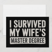 I Survived My Wife's Master Degree Graduation Gift 招待状 (正面/裏面)