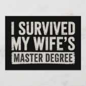 I Survived My Wife's Master Degree Graduation Gift 招待状 (正面)