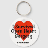 I Survived Open Heart Surgery キーホルダー (正面)