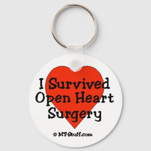 I Survived Open Heart Surgery キーホルダー (正面)
