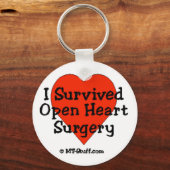 I Survived Open Heart Surgery キーホルダー (正面)