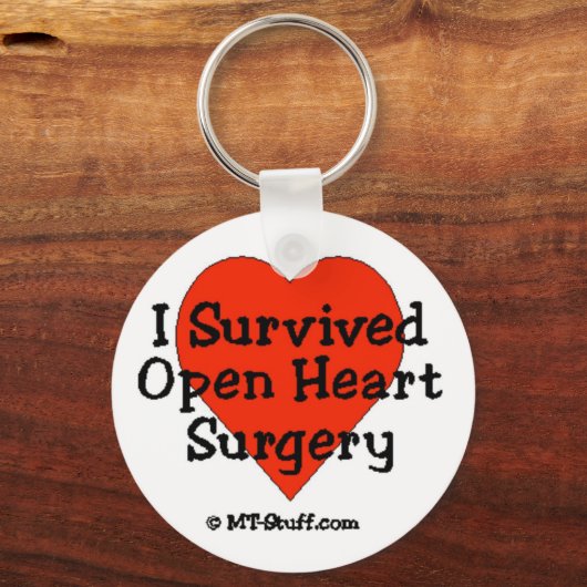 I Survived Open Heart Surgery キーホルダー (正面)