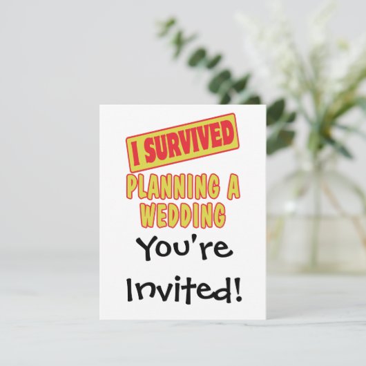 I SURVIVED PLANNING A WEDDING 招待状 (スタンド正面)