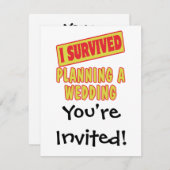I SURVIVED PLANNING A WEDDING 招待状 (正面/裏面)