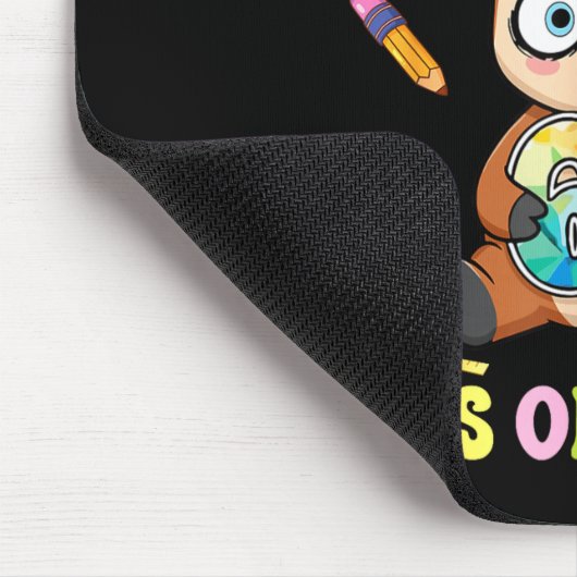 I Survived Six Seven Days Of School Cute Deer Stud マウスパッド (コーナー)