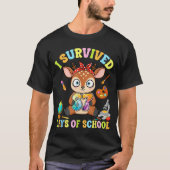 I Survived Six Seven Days Of School Cute Deer Stud Tシャツ (正面)