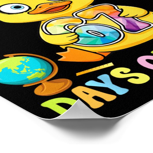 I Survived Six Seven Days Of School Cute Duck Stud ポスター (角)