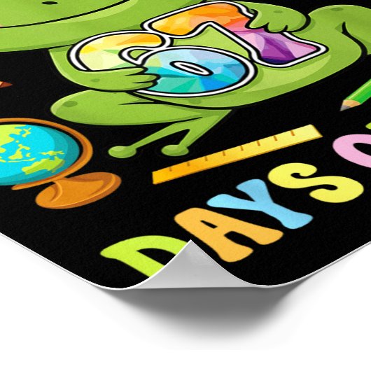 I Survived Six Seven Days Of School Cute Frog Stud ポスター (角)