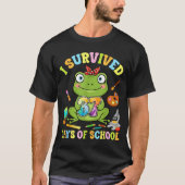 I Survived Six Seven Days Of School Cute Frog Stud Tシャツ (正面)