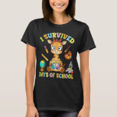 I Survived Six Seven Days Of School Cute Giraffe S Tシャツ (正面)