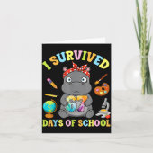 I Survived Six Seven Days Of School Cute Hip Stude カード (正面)
