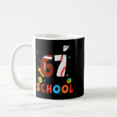 I Survived Sixty Seven Days Of School Funny Baseba コーヒーマグカップ (左)