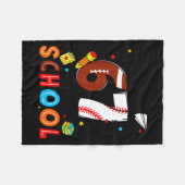 I Survived Sixty Seven Days Of School Funny Baseba フリースブランケット (正面(横))