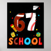 I Survived Sixty Seven Days Of School Funny Baseba ポスター (正面)