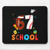 I Survived Sixty Seven Days Of School Funny Baseba マウスパッド (正面)