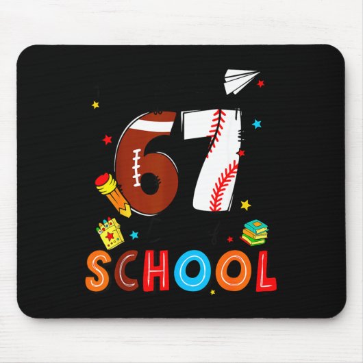 I Survived Sixty Seven Days Of School Funny Baseba マウスパッド (正面)