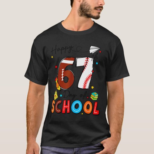 I Survived Sixty Seven Days Of School Funny Baseba Tシャツ (正面)