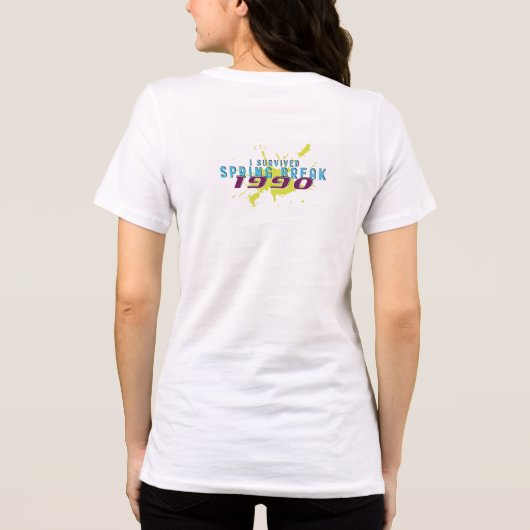 I Survived Spring Break 1990 - 90s Retro トライブレンドＴシャツ (裏面)