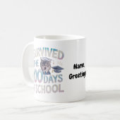 I Survived the 100 Days of School - Celebrate 100  コーヒーマグカップ (正面左)