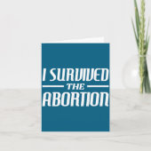 I Survived The Abortion Funny Sarcastic Quotes  カード (正面)