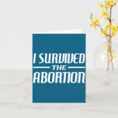 I Survived The Abortion Funny Sarcastic Quotes  カード (黄色い花)