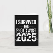 I Survived The Plot Twist Of 2025 Funny 2026 New Y カード (正面)
