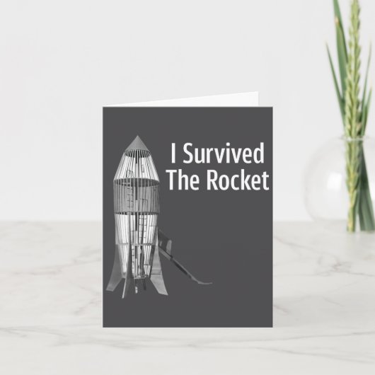 I Survived The Rocket Funny Apparel  カード (正面)