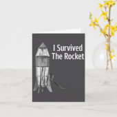I Survived The Rocket Funny Apparel  カード (黄色い花)