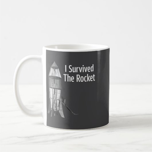 I Survived The Rocket Funny Apparel  コーヒーマグカップ (左)