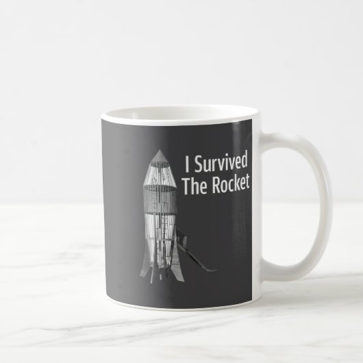 I Survived The Rocket Funny Apparel  コーヒーマグカップ (右)