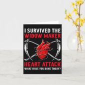I Survived The Widow Maker Heart Attack Heart Dise カード (黄色い花)